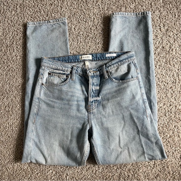 FRAME The Straight Leg Denim Jeans - Picture 1 of 11
